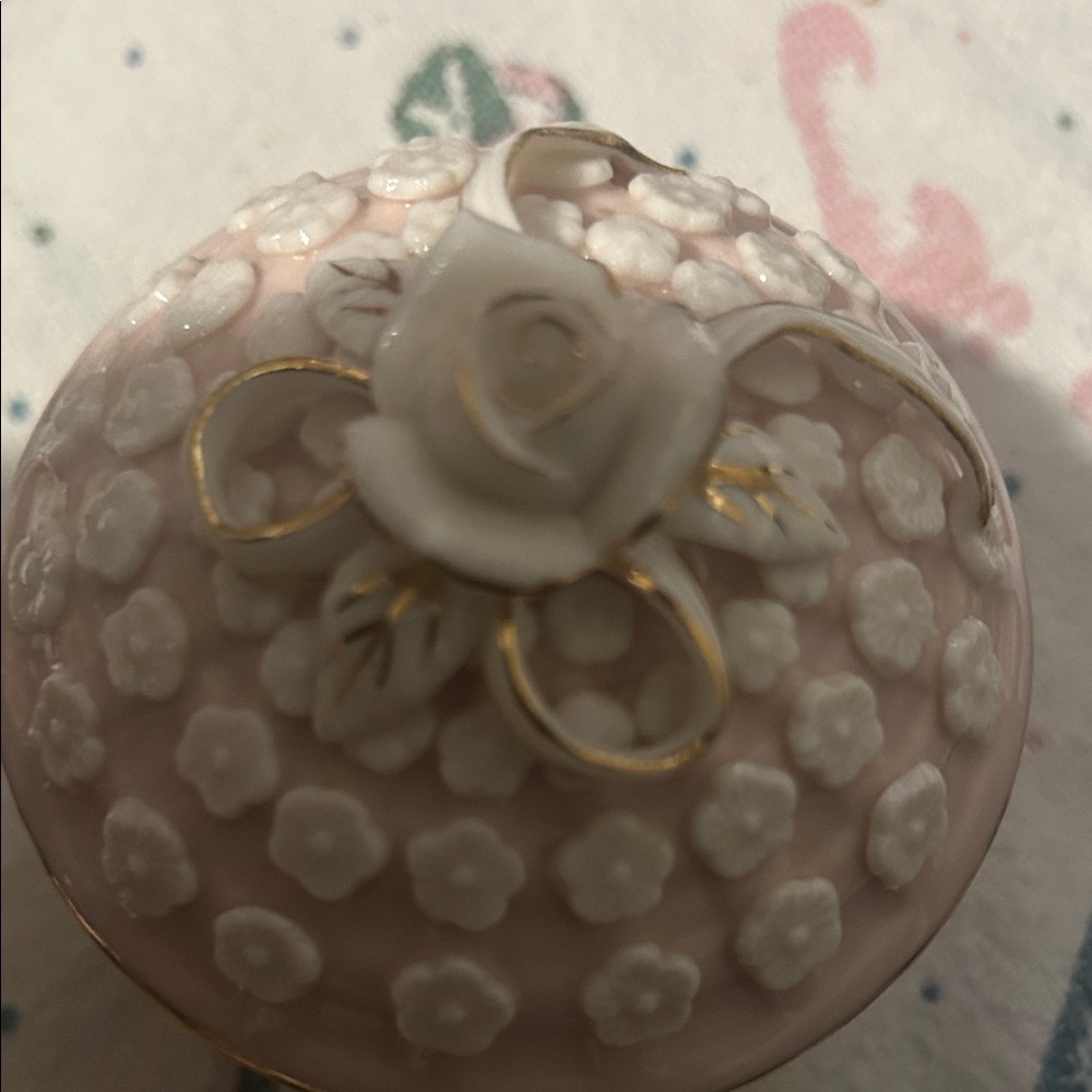 Elegant Pink Floral Decorative Box - Picture 2 of 3